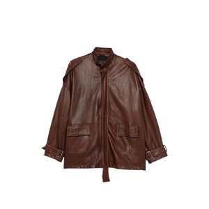 Giorgio Brato Brown Jackets - Leather Jackets Women